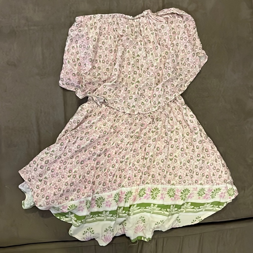 Lulu’s Strapless print dress